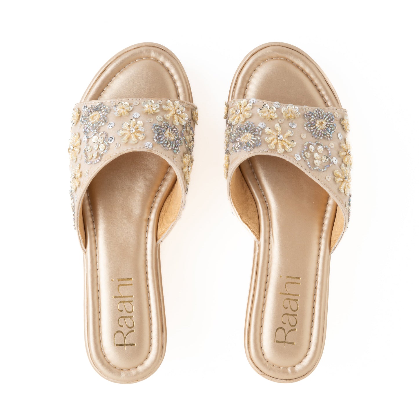 Champagne Gold Platform Wedge