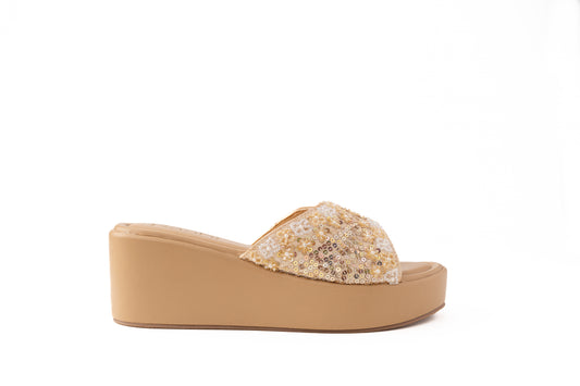 Beige Platform Wedge