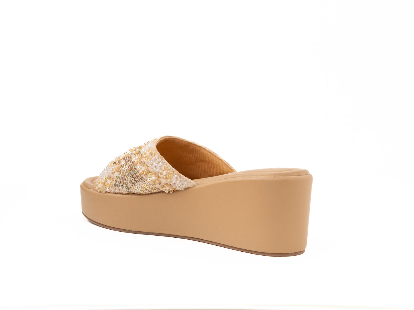 Beige Platform Wedge