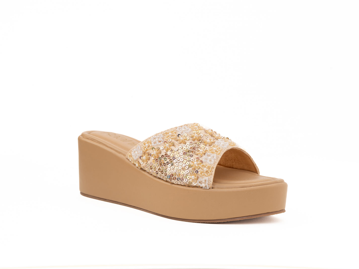 Beige Platform Wedge