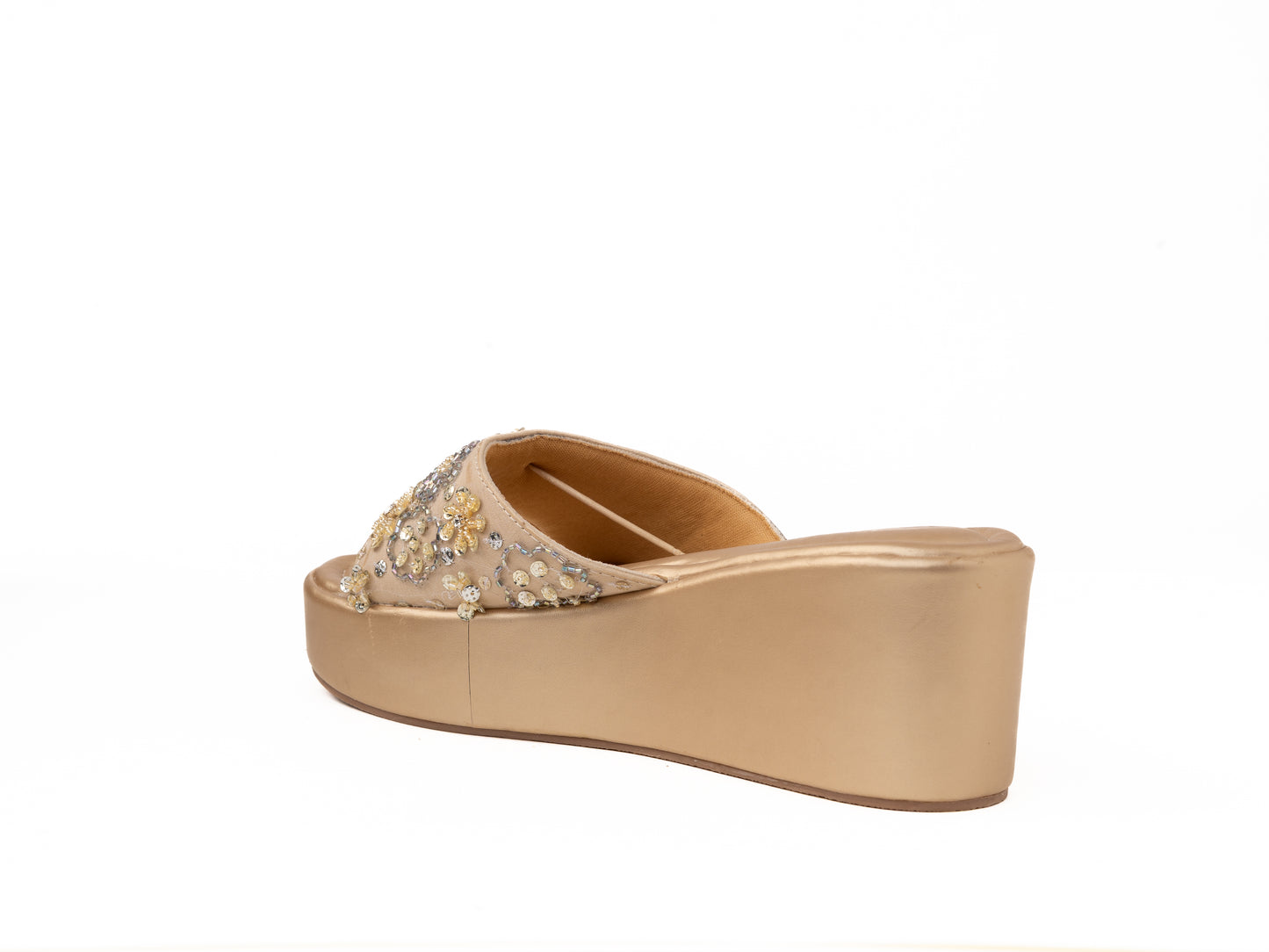 Champagne Gold Platform Wedge
