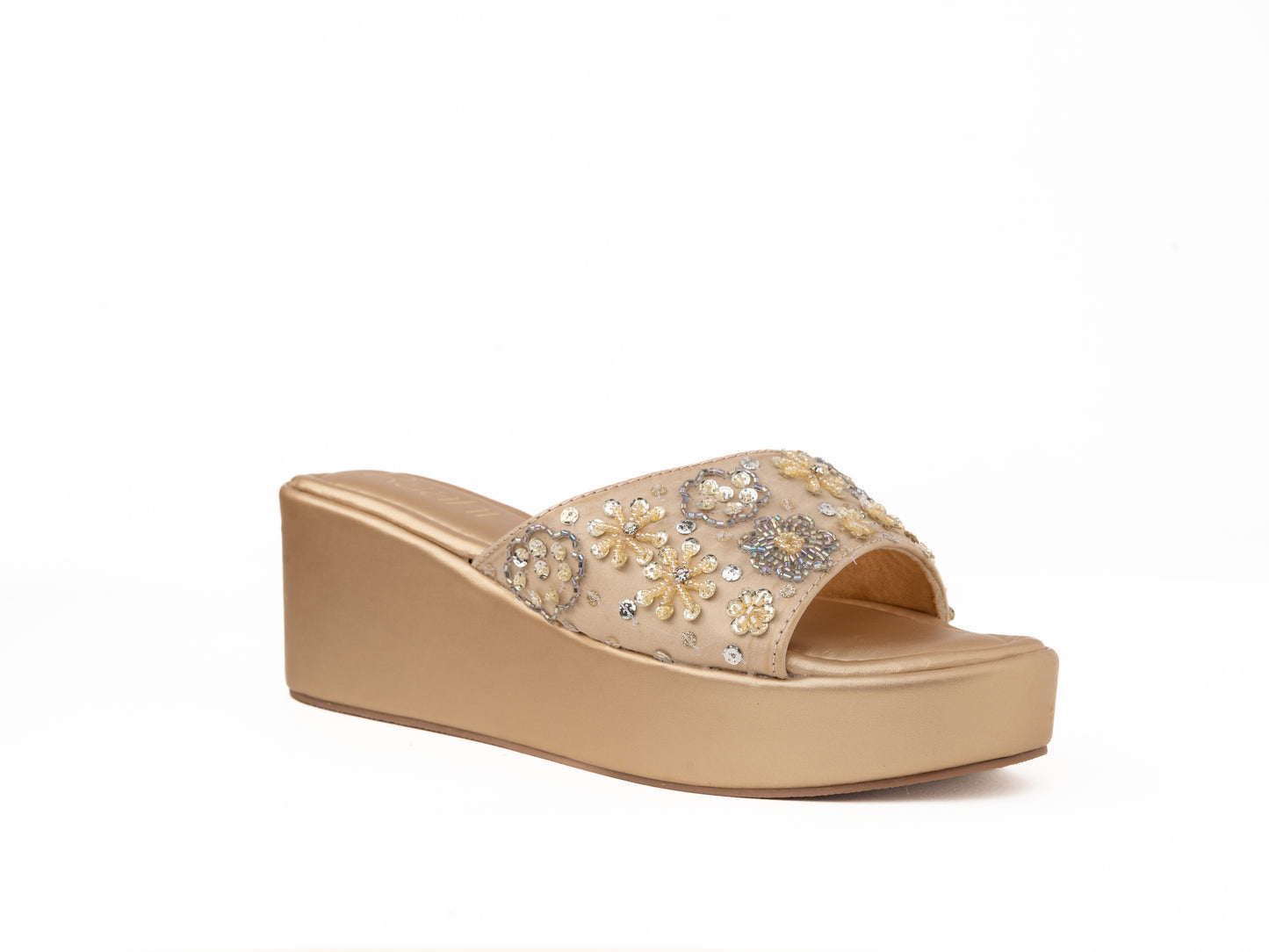 Champagne Gold Platform Wedge