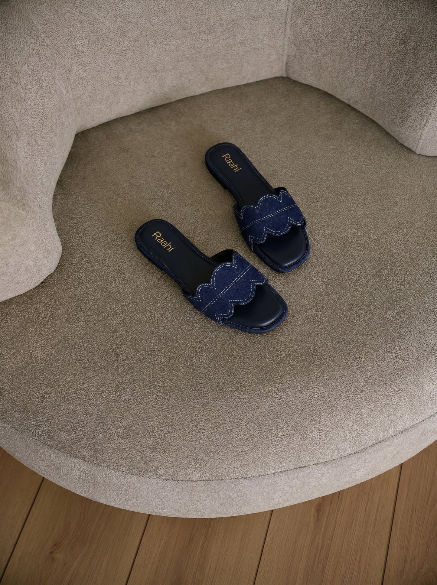 Denim Monogram Flats